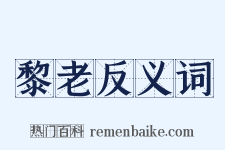 黎老反义词是什么意思的图片